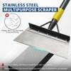 Snow Ice Scraper, 60" Long Handle Heavy Duty Garden Flat