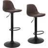 Counter Height Bar Stools Set of 2 Barstools Adjustable Swivel