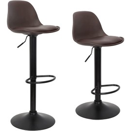 Counter Height Bar Stools Set of 2 Barstools Adjustable Swivel Dinning Chair