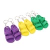 3 Pairs Slipper Keychain Silicone Multifunctional Key Chain Key Ring