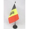 BELGIUM COAT OF ARMS TABLE FLAG 5'' x 8'' -