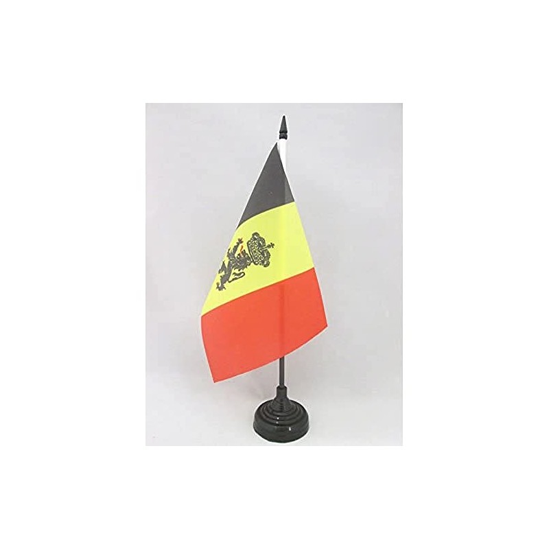 BELGIUM COAT OF ARMS TABLE FLAG 5'' x 8'' -