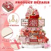 Moucuny 24 Pcs Valentine's Day Tiered Tray Decor Set Farmhouse
