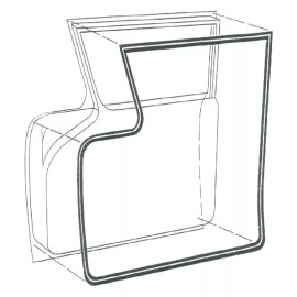 Dennis Carpenter Door Seal Kit Club Sedan 1957-58 Ford Car B7A-6420530-PR