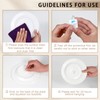 mwellewm 40 Pieces Invisible Adhesive Plate Hanger Vertical Plate Holders