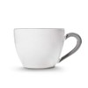 GMUNDNER KERAMIK Teacup Maxima Capacity: 0.4 Litres Grey Rim Crockery