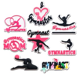 8Pcs Gymnastics Shoe Decoration Charms for Clog, Gymnast Charms Accessories for Women
