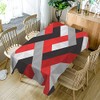Zaueky Geometric Pattern Rectangle Tablecloth Red Black White Grey Crisscross