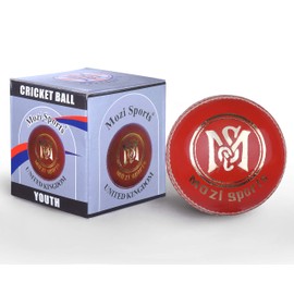 Mozi Sports® Youth Junior Cricket Ball Leather School Club Balls Weight 135gm (Red)