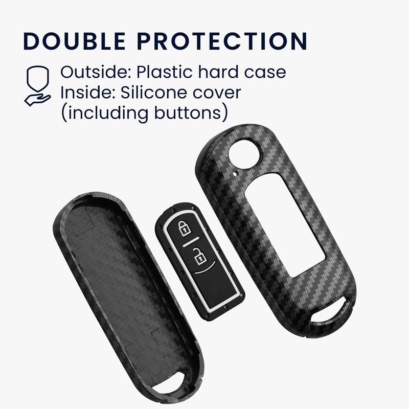 kwmobile Key Cover Compatible with Mazda - Carbon