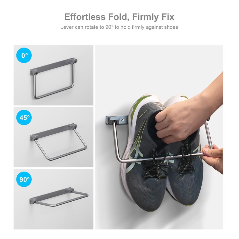 Wall Mounted RV Shoe Racks 4 Pack Foldable RV Shoes