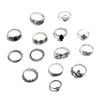 15 PCS Personality Silver Knuckle Rings Sets for Women, Boho