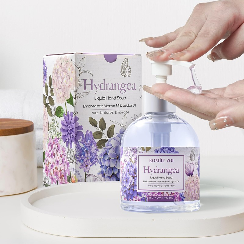 ROMIIE ZOI Liquid Hand Soap with Gift Box - Hydrangea