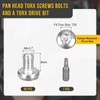 DTGN M4x8mm Pan Head Torx Security Screws - 80Pack -