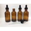 2oz Amber Glass Bottles for Essential Oils with Glass Eye