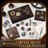 Metal Brain Teaser Puzzles 24 Pack - Assortment of Difficult