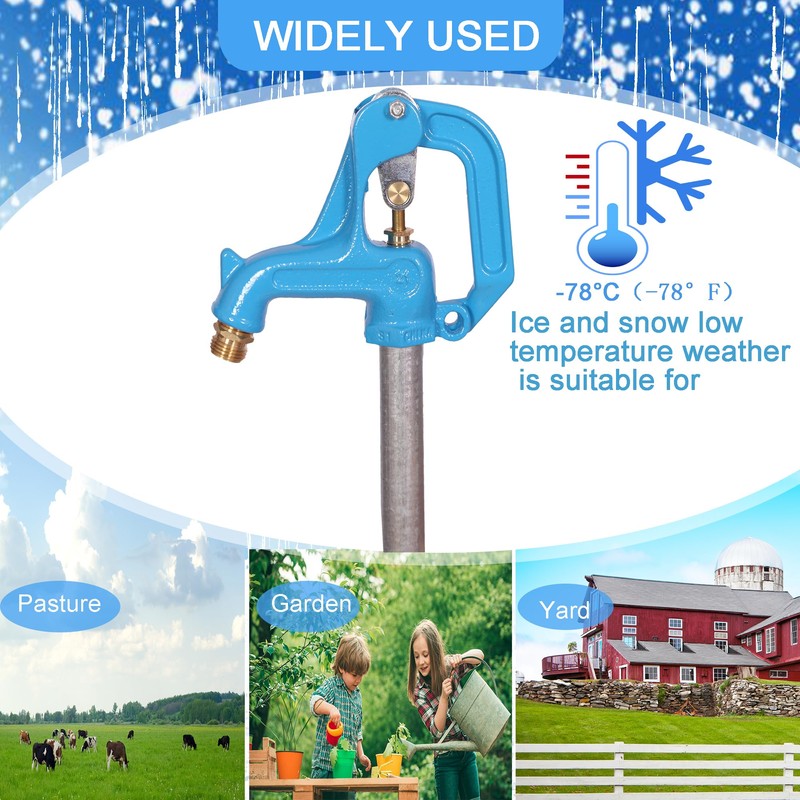 (Total-3.25ft/39inch, Bury-1ft) Yariwiz Frost Proof Yard Hydrant for Yard Garden