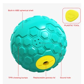 HNNOAIDA Interactive Food Toy for Dog,5.8" Dog Ball Toy That Hold Treat, Durable Dog Treat Toy, Dog Stimulation Toys for Large Dogs, Ball Feeders for Aggressive Chewe (Blue, Solid)