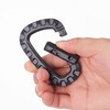 Pack of 2 Plastic Carabiner Hooks, D-Shape Mountaineering Buckle, Plastic