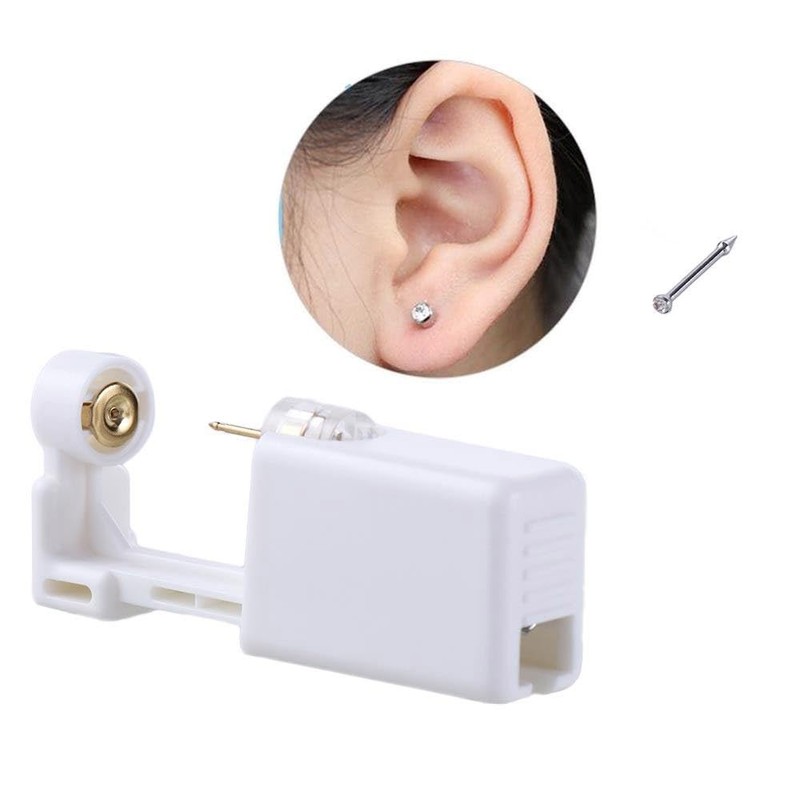 2Pcs Self Ear Piercing Kit, Disposable Sterile Ear Piercing Kit,
