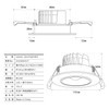 Wasser LED Downlight, White, 4,000k, Construction Required, 3.5 - 3.9