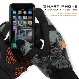 KastKing Mountain Mist Fishing Gloves – Cold Winter Weather Fishing Gloves – Fishing Gloves for Men and Women – Ideal as Ice Fishing, Photography, or Hunting Gloves(Blackout, X-Large)