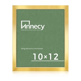 Annecy 10x12 Picture Frame Gold（1 Pack）, 10 x 12 Picture Frame for Wall Decoration, Classic Gold Minimalist Style Suitable for Decorating Houses, Offices, Hotels