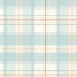 Manhattan comfort NWAB27603 Bridgeport Series Vinyl Plaid Design Large Wallpaper Roll, 20.5" W x 32.7' L, Blue/Red/Cream/Off White