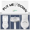 AUEAR, Funny Bathroom Toilet Seat Sticker Decal Reminder Decoration for