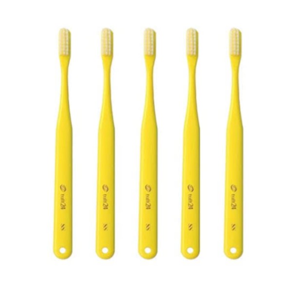 [Set of 25] Dental Oral Care Tuft 24 M (Medium) Yellow