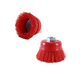 DUZEPA Cup Brush Angle Grinder, 2 Pcs Ball Head Grinder, 3in Nylon Brush Angle, Nylon Cup Drill, for Removing Rust