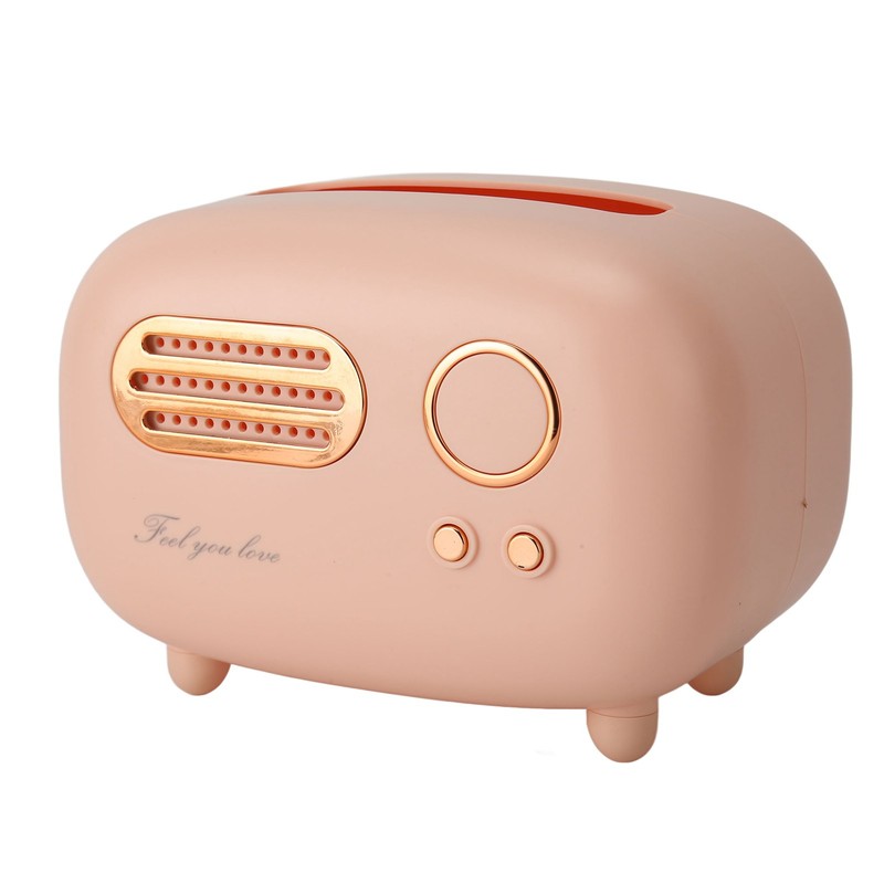 Tissue Box Holder Cute Radio Style Wide Opening Anti Slip