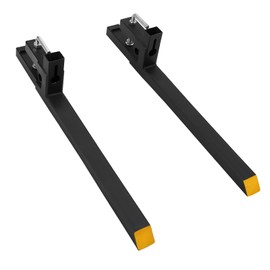 GAOMON 60" 4000lbs Clamp on Pallet Forks Heavy Duty Tractor Forks with Adjustable Stabilizer Bar Quick Attach Pallet Fork for Bucket Tractor Loader Skid Steer