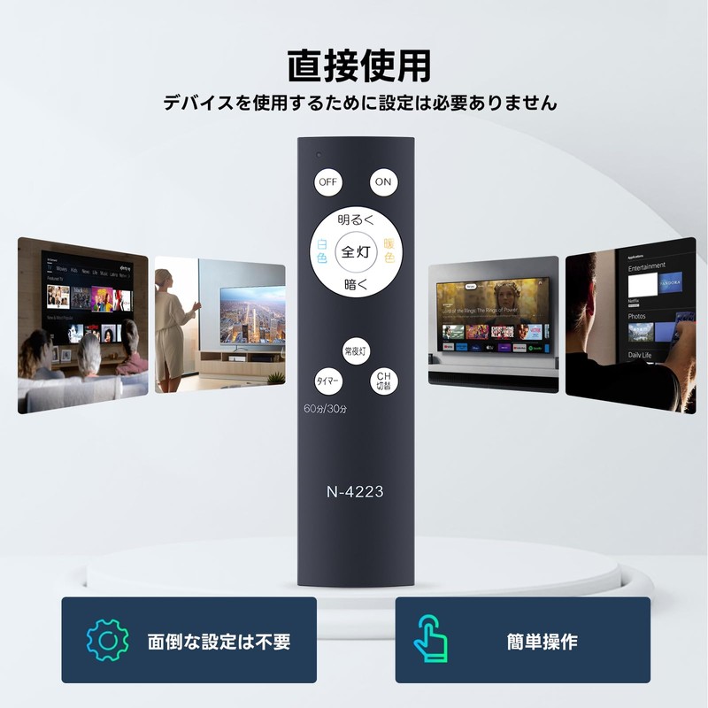 LED Ceiling Light Remote Control N-4223 for HOTALUX Hotalux Remote