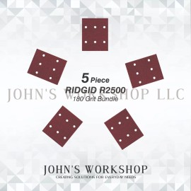 RIDGID R2500 / CRAFTSMAN 315279840 - 180 Grit - No-Slip - 5 Sandpaper Bundle