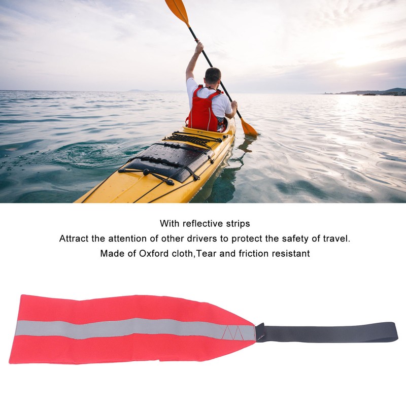 Kayak Safety Flag Multipurpose Oxford Cloth Towing Canoe Red Warning