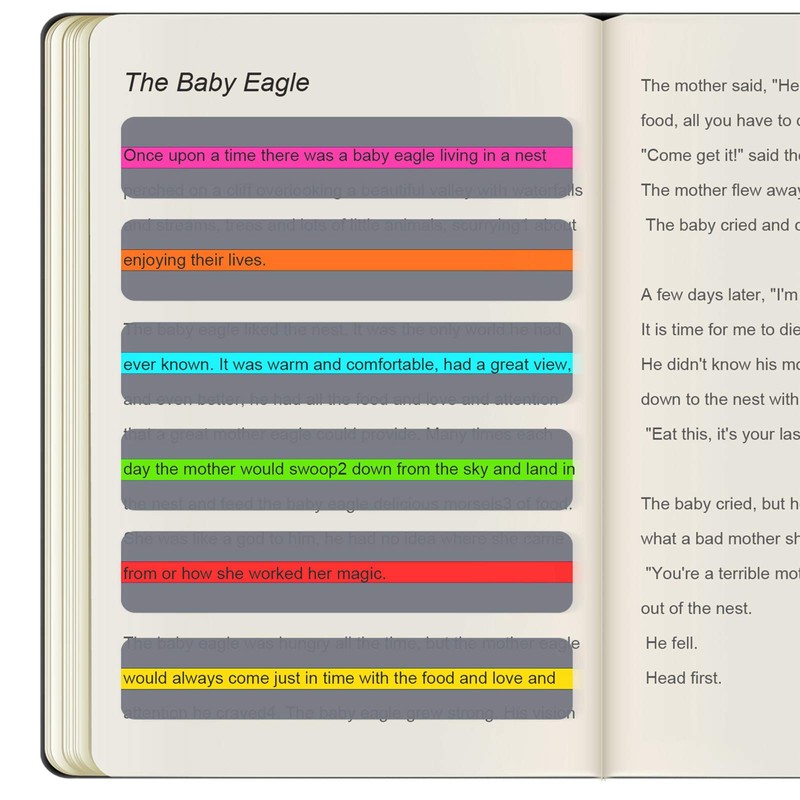 Guided Reading Strips Highlight Strips Colored Overlay Highlight Bookmarks Help