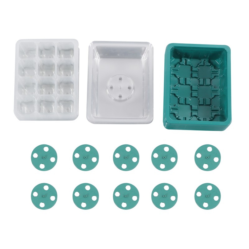 10Pcs Seedling Trays 12 Hole Transparent Adjustable Ventilated Seedling Starter