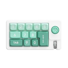 Wired Mechanical Game Small Keyboard with Joystick, Macro Definition RGB Backlight Adjustment, Full Key hot swappable Macro Definition, Keypad Suitable for Office Game (Green)