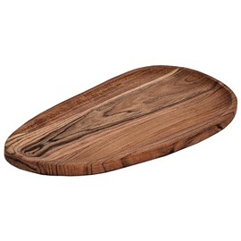 EGLO LIVING Forleyet Decorative Bowl, Bowl for Decorating, Decorative Plate, Organically Shaped, Wooden Tray in Natural Wood, 32 x 17 cm