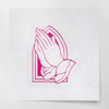 Decal Stickers of Hands Held in Prayer S (Pink) (Set