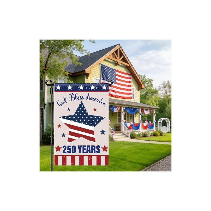 250th Anniversary American Garden Flag - Double-Sided Design