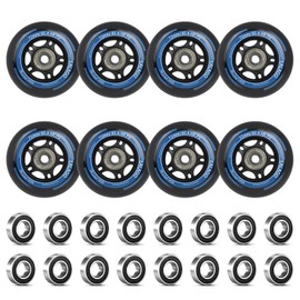 LALAGO Inline Skate Wheels 72 mm, Pack of 8 Inline Skate Wheels 85a, Inline Wheels with Ball Bearings, ABEC9, Indoor/Outdoor Roller Skate Wheels for K2 Hudora Gonex Apollo Inline Skate