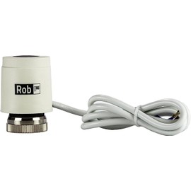 ROB - Thermoelectric Actuator for Underfloor Heating Thermal Actuator M30X1.5 230 V NC - Automatic Valve Control, First Open Function, IP54, 3 W, 5 mm Hub