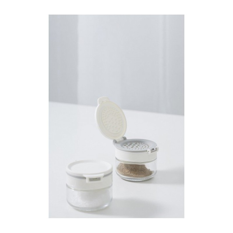 JAJU Two-Way Multi-Cap Glass Spice Bottle_85ml_2pcs, Transparent Transparent_FRFR / 자주