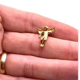 STOCKPINS Medium Guardian Angel Lapel Pin - Gold Angel Pin for Good Luck and Protection, For Loved Ones