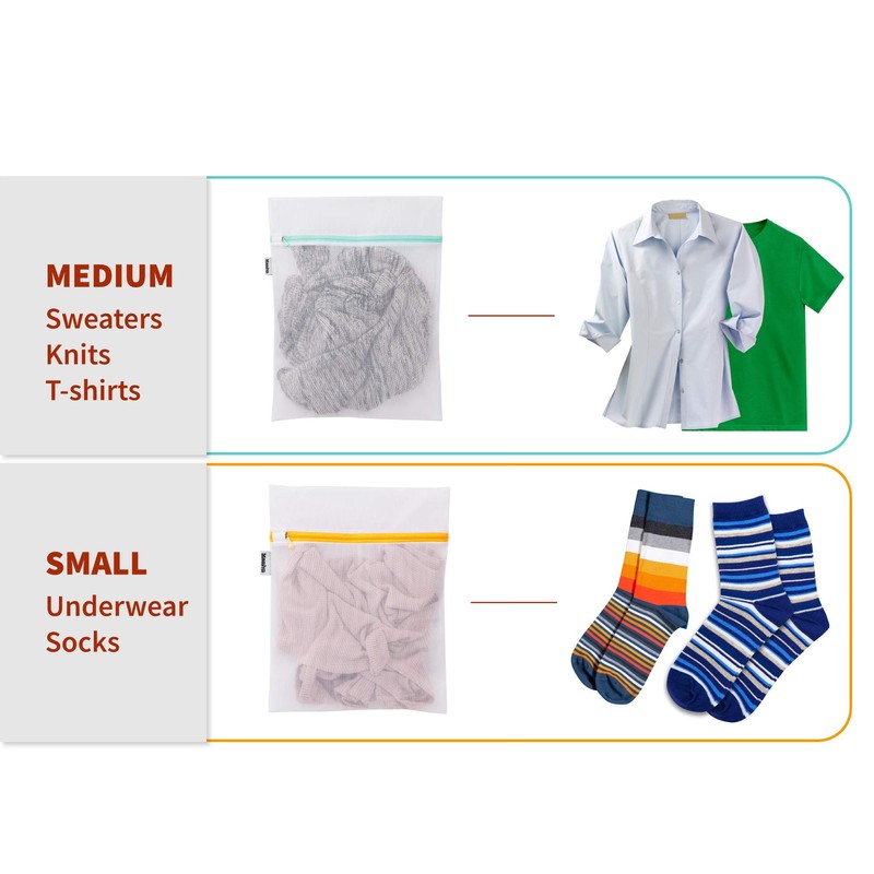 Mamlyn mesh laundry bags (1 Medium 1 Small)
