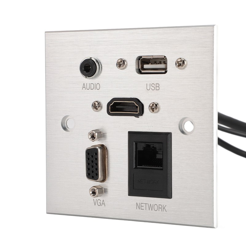 Multimedia Socket Aluminum Alloy USB HD VGA 3.5MM Sound RJ45