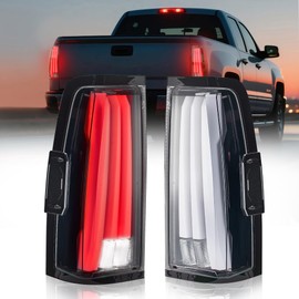 SPBREW LED Tail Lights Assembly Fit for Chevy Silverado 2003 2004 2005 2006 2007 1500 2500 3500HD, 03-06 Tail Lights, IP67 Waterproof LED Tail Lights Rear Tail Lights Pair White