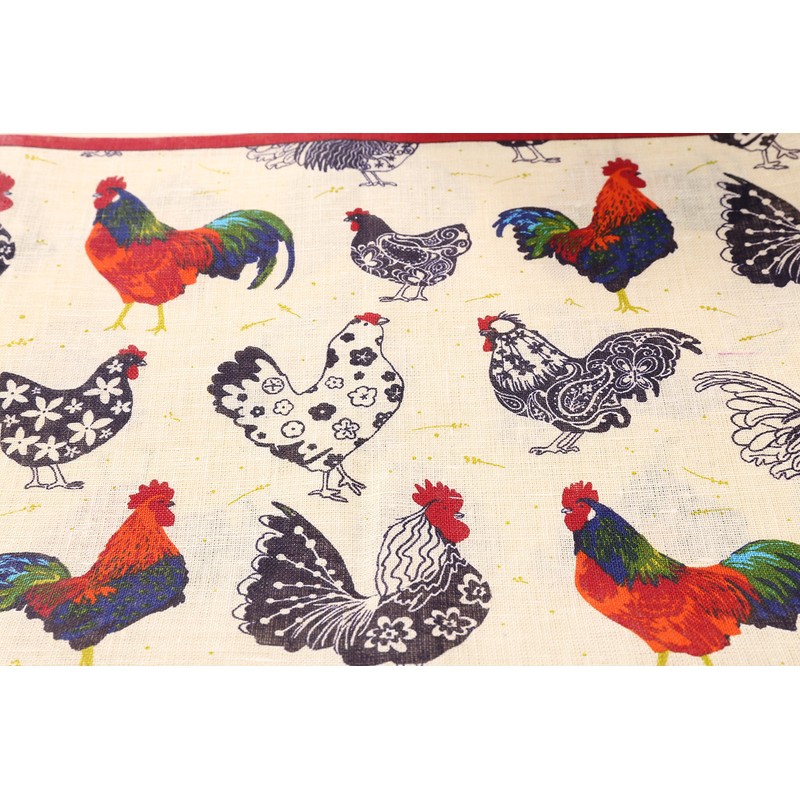 Rooster Linen Tea Towel